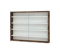 HomCom Vitrine murale pour objets de collection 80 x 9,5 x 60 cm Panneau de particules marron