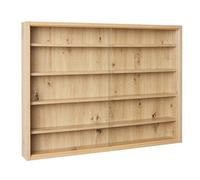 Vitrine murale, étagère murale avec 5 tablettes en bois coloris imitation chêne artisan