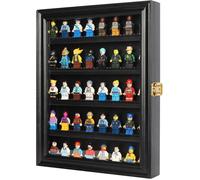 Vitrine Murale Joody en Bois pour Mini Figurines - Verrouillable et Anti-Poussière, Noir