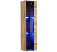 Vitrine Murale LED "Switch" 120cm Naturel Beige G