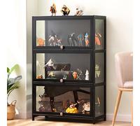 Vitrine Murale pour Collection Mini Voiture Collection, Objet Manga, Vitrine pour Collection, Presentoir pour Figurine Rangement avec Etagères sur Salon, Bureau (Color : Black, Size : 60x32x106cm/23