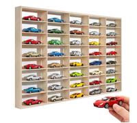 Vitrine murale pour voitures - CREATIVE DECO - 1:32 - 40 compartiments - contreplaqué & fond MDF blanc - 78×49,7×5,5 cm