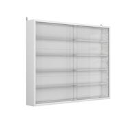 Vicco vitrine Murale Showla Blanc | avec 4 étagères, pour montage mural pour le rangement et la présentation