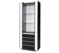 Vitrine petit modèle LINA noir et blanc avec LED