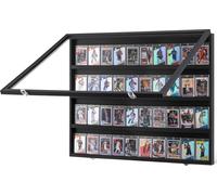Vitrine pour cartes de sport classées, 30,5 x 24,3 x 2,1 pouces, cadre d'affichage pour cartes de baseball avec protection UV à 98 %, verre PC transparent, armoire murale verrouillable pour cartes de