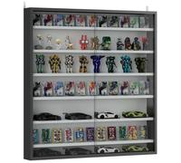 Vitrine pour collection - HOMCOM - 6 étagères réglables en hauteur et 2 portes coulissantes en verre - 80 x 9,5 x 83 cm - noir