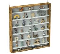 HOMCOM Vitrine pour Collection 6 Étagères, 80x9,5x83cm Marron