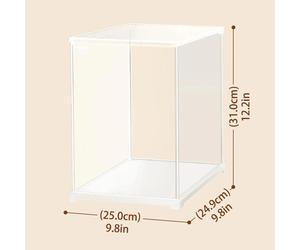 Vitrine pour maisons miniatures - Modèle DF06L - Porte avant - Empilable - Étanche à la poussière - Coffret de 6 pièces - À poser sur une table - Transparente