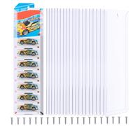 Vitrine pour voitures miniatures, à fixer au mur, étagère de rangement en plastique, rangement pour petites voitures dans un emballage blister, étagère murale, étagère suspendue, 42,5 x 11,2 cm (20)