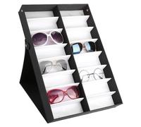 Vitrine réfrigérée pour lunettes de soleil, 16 compartiments, présentoir pliable, couvercle, dimensions : 48,5 x 33 x 6 cm