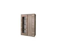 Vitrine ROMI chêne Dab Canyon 120 cm - 2 portes coulissantes dont 1 vitrée