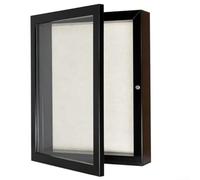 Vitrine rustique en bois pour spécimens botaniques - Cadre profond avec fermeture magnétique sécurisée - Fixation murale - Finition blanche (noir 30,5 x 40,6 cm)