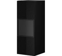 Vitrine suspendue, 1 porte vitrée, collection ZANTE. Couleur noir brillant avec paillettes.