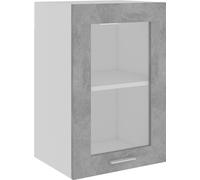 Vitrine suspendue "Lyon" Gris béton 40 x 31 x 60 cm Bois d'ingénierie