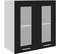 Vitrine suspendue "Lyon" Noir 60 x 31 x 60 cm Bois d'ingénierie