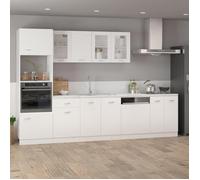 Vitrine suspendue - vidaXL - Blanc - 80x31x60 cm - Bois d'ingénierie - Verre - Capacité 60 kg - Deux étagères