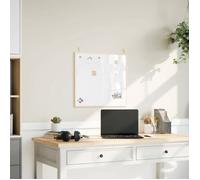 vidaXL Tableau blanc magnétique avec cadre en pin massif 60 x 55 cm
