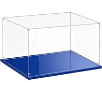 Vitrine transparente en acrylique de 60x40x30 cm, boîte anti-poussière | Vitrine en acrylique transparent de 3 mm pour les modèles Lego, collections 42157, 42144, 19015, 42158, 42100 (avec base bleue)