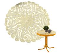 Vitsrisea Napperon de table en dentelle de coton, set de table en dentelle, tapis de table crocheté fait à la main - Décoration tressée de forme pour cuisine,