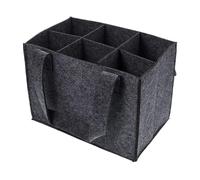 Vitsrisea Pour transporter des bouteilles de vin : matériau en feutre de 9,84 x 7,09 x 6,3 pouces, portable pour six bouteilles, construction de couture durable, outil de stockage de vin Q