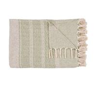 Vittoria - plaid - 130x180 cm - en coton - Vert sauge Vert sauge G