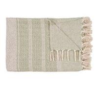 Vittoria - plaid - 130x180 cm - en coton - Vert sauge