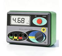 Vituord Testeur de résistance à la terre numérique AC 0,01-2000 Ω mégohmmètre, avec tension CA 0-30 V, test 2/3 conducteurs, écran HD, pour systèmes électriques