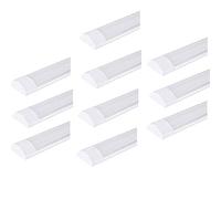 Viugreum 10 Packs Réglette LED 60CM, 20W Tube LED 2400LM, Plafonnier de Bureau 220V Blanc Froid 6000K, Neon Led 60CM pour Bureau, Garage,Atelier,Chambre, Salon, Salle de bain