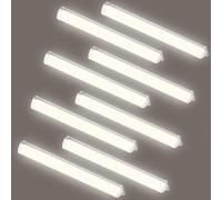 Viugreum 10 Paquets Tube Neon Led 145 cm, Étanche IP65 Reglette LED 50W 5000LM Blanc Neutre 4500k Réglette Led, Plafonnier Tube Néon Garage pour Bureau Garage Atelier Entrepôt Salle de Bain Cuisine