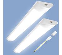 Viugreum 115cm Reglette LED Connectable 2 Pièces, 40W 6500K Blanc Froid Tube Neon Led Barre, Éclairage Plafond Lampe Etanche IP54, Lumiere pour Garage Atelier Bureau Cuisine Cave Intérieur Extérieur