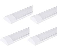 Viugreum 4 Packs Réglette LED 30CM, 10W Tube LED 1200LM, Plafonnier de Bureau 220V Blanc Chaude 3000K, Neon Led 30CM pour Bureau, Garage,Atelier,Chambre, Salon, Salle de bain