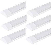 Viugreum 6 Packs Réglette LED 30CM, 10W Tube LED 1200LM, Plafonnier de Bureau 220V Blanc Neutre 4000K, Neon Led 30CM pour Bureau, Garage,Atelier,Chambre, Salon, Salle de bain