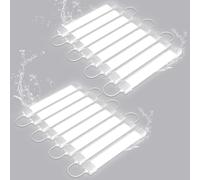 Viugreum Lot de 16 Réglette LED 120cm Connectable, IP66 Étanche 40W 4000LM Neutre Blanc 4500K, LED Lampe Fluorescente avec Chaîne Suspendue, Néon Led Garage Plafonnier pour Salle de Bain, Bureau
