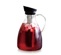 VIVA Carafe à Infusion Verre et Noir, 2 L