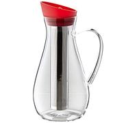 Viva Carafe, Verre, Transparent/Rouge, 1.4L