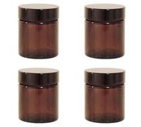 Viva-Haushaltswaren Gabriele Hesse e.K. mikken Lot de 4 Pots en Verre Marron de 30 ML avec étiquettes