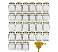 Viva Haushaltswaren Lot de 27 Petits Pots à épices Bocaux avec couvercles Or 106 ML