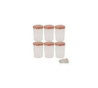 Viva haushaltswaren lot de 6 pots à confiture/bocaux de conserve 440 ml inclus et 6 étiquettes