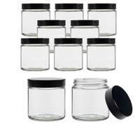 Viva Haushaltswaren Lot de Pots en Verre avec Couvercle, Verre, Transparent, 60 ML