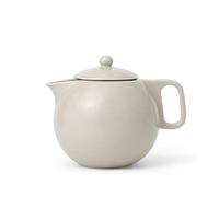 Viva Scandinavia Théière en porcelaine, avec couvercle et infuseur thé, thé en vrac, thé à feuilles, bec anti-gouttes, 1.0 L, Beige V76041