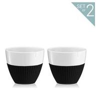 Viva Scandinavia (V25401) Tasses à thé en porcelaine avec manchette en silicone - Set de 2 - 300 ml Black G