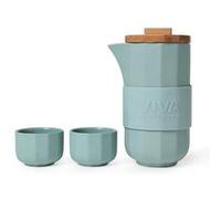 Viva Scandinavia (V77246) Théière design en porcelaine couvercle en bambou, avec 4 tasses à thé (70 ml) - Mint G
