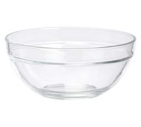 Vivalto Bol apilable en verre transparent 23 cm - Capacité 2,1 L - Compatible lave-vaisselle et congélateur (Set de 8)