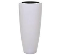 VIVANNO Bac à Fleurs en Fibre de Verre City Blanc Brillant - 80x37