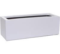 VIVANNO Bac à fleurs en fibre de verre FLOBO Bac, blanc mat - 45x17x15 cm