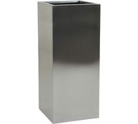 VIVANNO Bac à plantes en acier inoxydable BLOCK Colonne, acier inoxydable brossé brossé - 40x40x100 cm