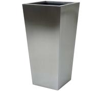 VIVANNO Bac à plantes en acier inoxydable CLASSIC Colonne, acier inoxydable brossé brossé - 40x40x90 cm