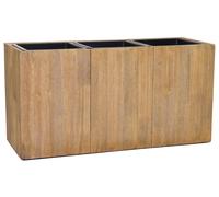 VIVANNO Bac à plantes en bois MAXI Caisse, veinage brun antique - 64x25x35 cm