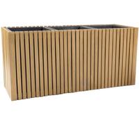VIVANNO Bac à plantes en bois MAXI, veinure marron clair - 84x30x40 cm