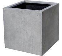 VIVANNO Bac à plantes en fibre de verre BLOCK Cube, gris béton Design béton - 40x40x40 cm